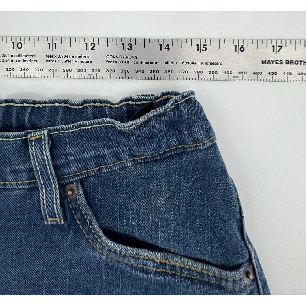Levi's 511 Slim High Rise Cut Off Blue Denim Shorts Slim Distressed Size 30W